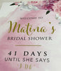 Matina’s Bridal Shower Welcome Board