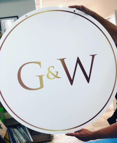 1K.  G & W Round Sign