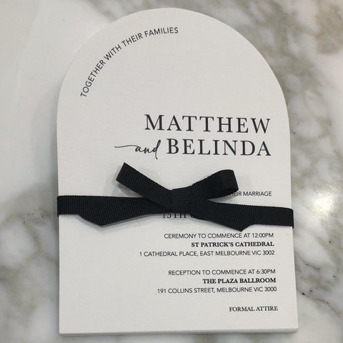 1B.  Belinda & Matthew - Arch Shape invite