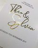 1D.  Theo & Sylvia - foil invitations