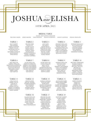 Joshua & Elisa Seating Chart