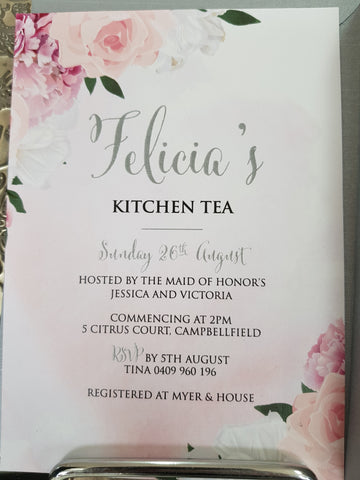 1HH.   Felicia’s Kitchen Tea Welcome Sign