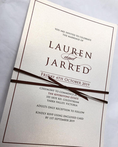 1J.  Lauren & Jarred - wedding invitation