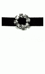 Diamante Buckle Round Very Small 1.3cm