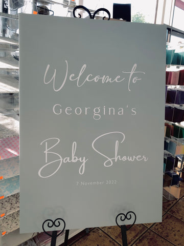 Georgina’s Baby Shower Sign