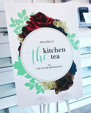 1LL.  Welcome Board - The Kitchen Tea