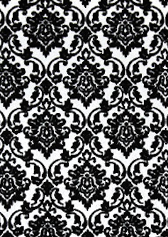 Damask black flock / white pearl 150gsm A4 Paper