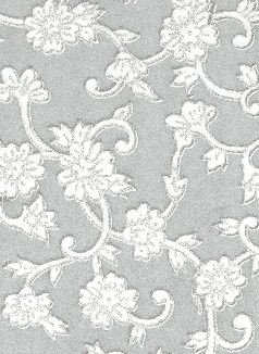 Floral Daisy Silver Glitters On Grey Blue 70gsm A4 Paper