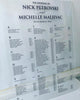 1M.  Clear Acrylic Seating Chart - Black Print