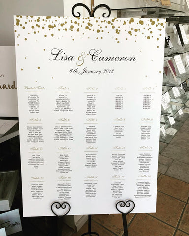 1Z.  Gold Confetti Seating Chart