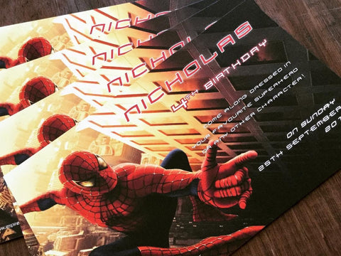 Spiderman invitation