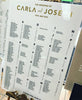 1J.  White Acrylic Seating Chart