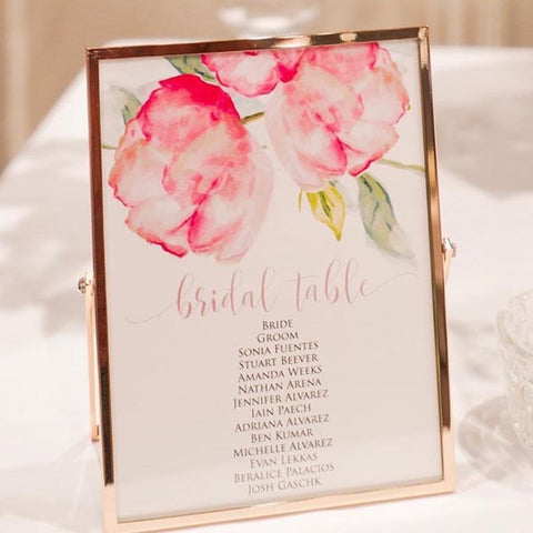 1B.  Floral Charm - Table Numbers