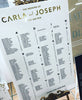 1J.  White Acrylic Seating Chart