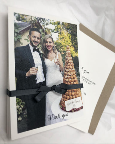 Photographic Thank You Card - double sided print