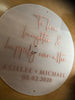 1I.  Ashlee & Michael - frosted acrylic disc