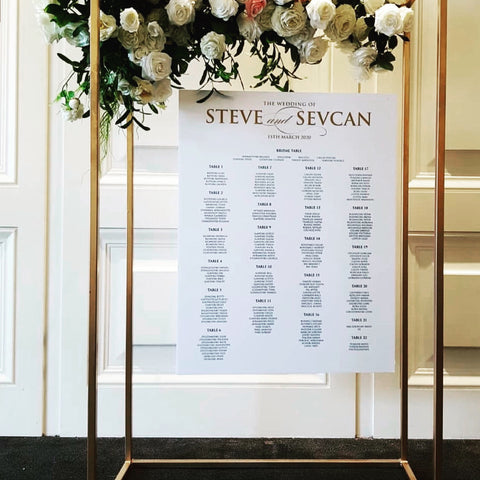 Steve & Sevcan - Seating Chart