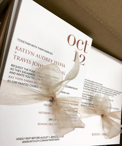 Katlyn + Travis - wedding invitation