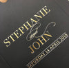 1T.  John & Stephanie Foil Print Invitation