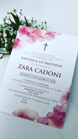 1A.  Zara - christening invitation