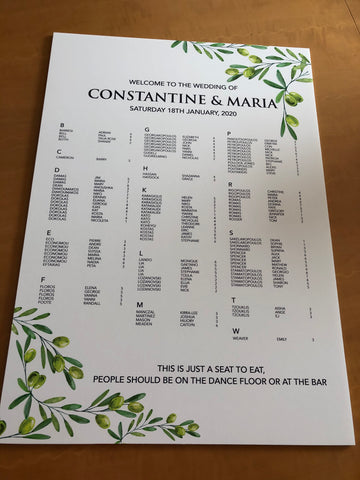 Constantine & Maria Seating Chart