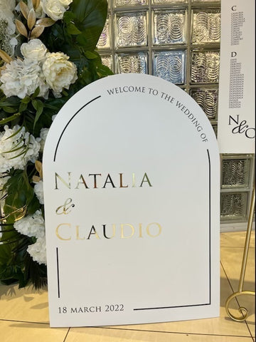 1A.  Natalia & Claudio - Arch Board