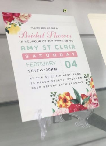 1C.  Amy's bridal Shower Invitation
