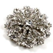 Brooch Diamante Crown 5cm Diameter