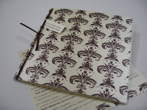 Chocolate Damask Invitation