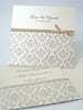 Damask Mink Pocket - Wedding Invitation
