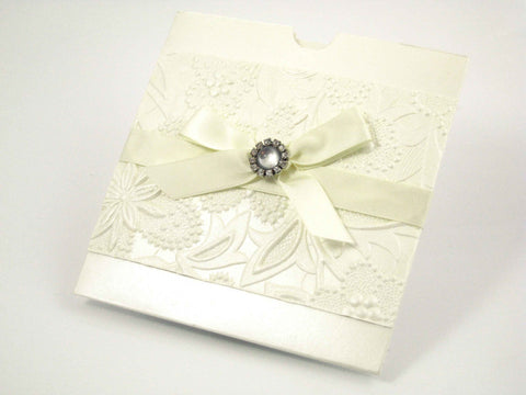 Embossed Flower Square Pocket