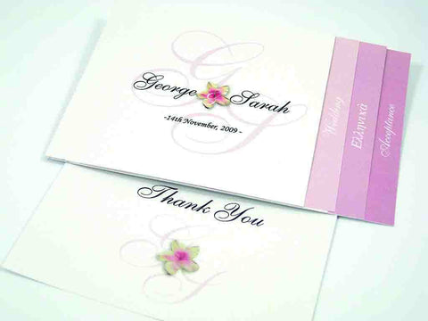 Crafty Tab With Flower Print - Wedding Invitation