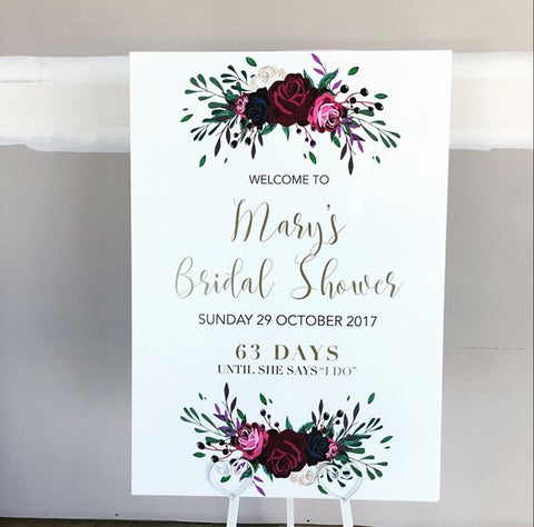 Mary’s Bridal Shower - Welcome Board