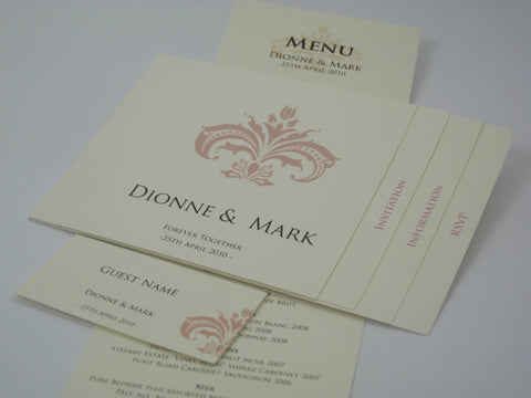 Damask Tab Invitation