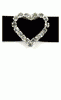 Diamante Buckle Heart Vertical Bar 2.3cm