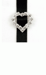 Diamante Buckle Heart Small Horizontal Bar 2cm