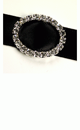 Diamante Buckle Oval Horizontal 2.2cm X 1.8cm