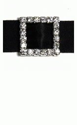 Diamante Buckle Square Very Small 1.2cm X 1.2cm