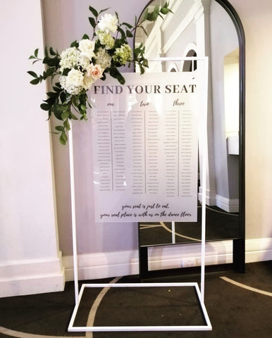 1E.  Tessa- Frosted Acrylic Seating Chart