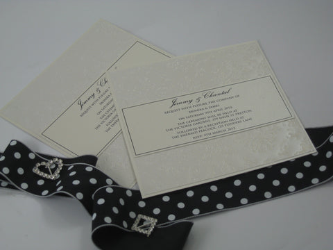 Embossed Pearl Invitation