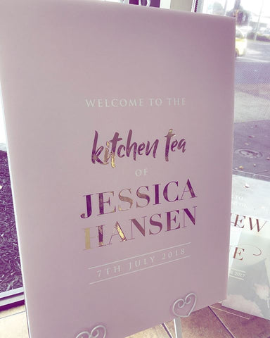 1FF.  Jessica’s Kitchen Tea Welcome Board