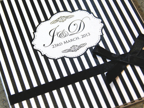 Simply Black & White Hardcover Invite