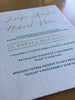 1d.  Indulgence - Letterpress & Foil Invitation