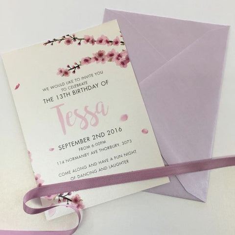 Tessa's  Birthday Invitation