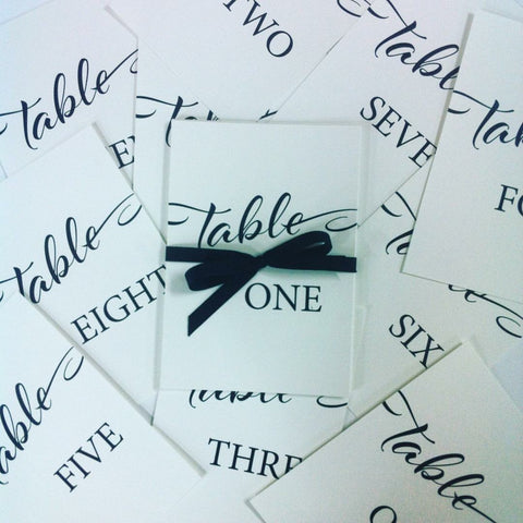 Table Numbers