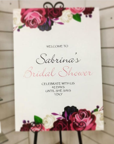 Welcome Board - Sabrina's Bridal Shower