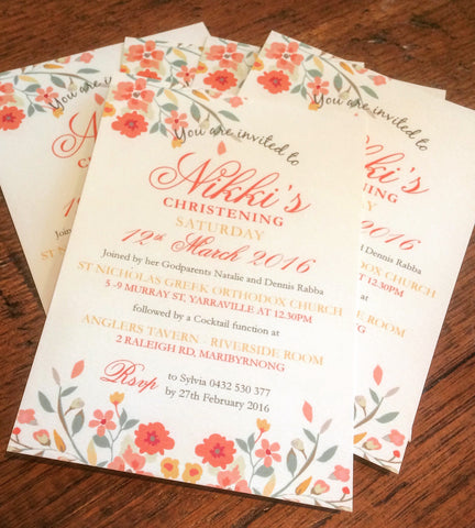 Nikki's Christening Invitations