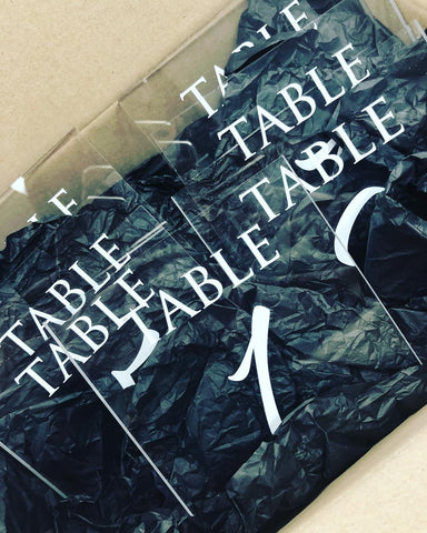 Acrylic Table Numbers