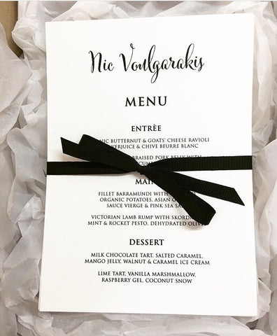 A5 Menu design