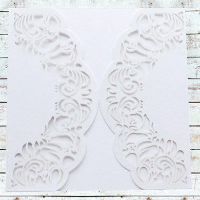 Laser Cut Lace Love Wrap - White